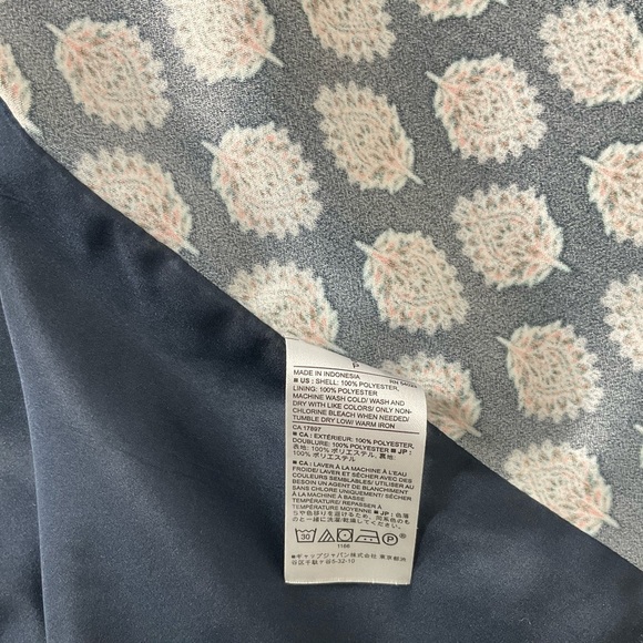 Banana Republic Women Kimono size Small Navy Blue Floral - Picture 5 of 9